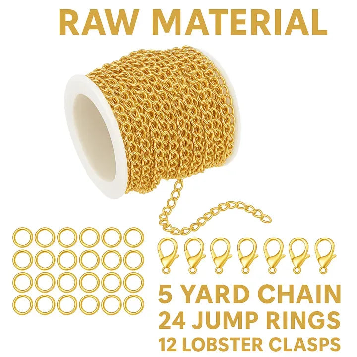 Yard stainless steel extension chain 2mm (Golden/Silver) necklace chain for bracelets diy chain accessories jewellery making crafts