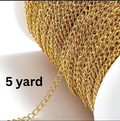 Yard stainless steel extension chain 2mm (Golden/Silver) necklace chain for bracelets diy chain accessories jewellery making crafts