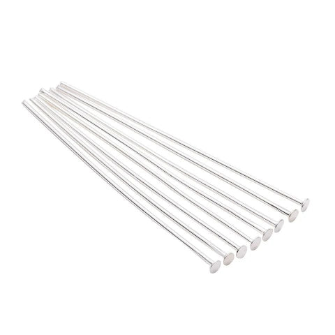 100 Pcs Pack (Golden & Silver) - 30mm - Flat Head Pins For Jewellery Making