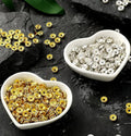 100-Piece Rhinestone Rondelle Spacer Beads Set –  (Gold & Silver Finish)