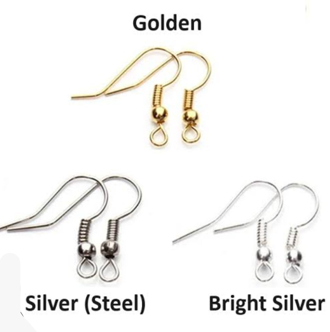 Stainless steel Silver &Gold Earring Hooks (19*20mm) Earring Clasps Finding For Jewelry Making Earring Hooks For Dangle Earrings Making