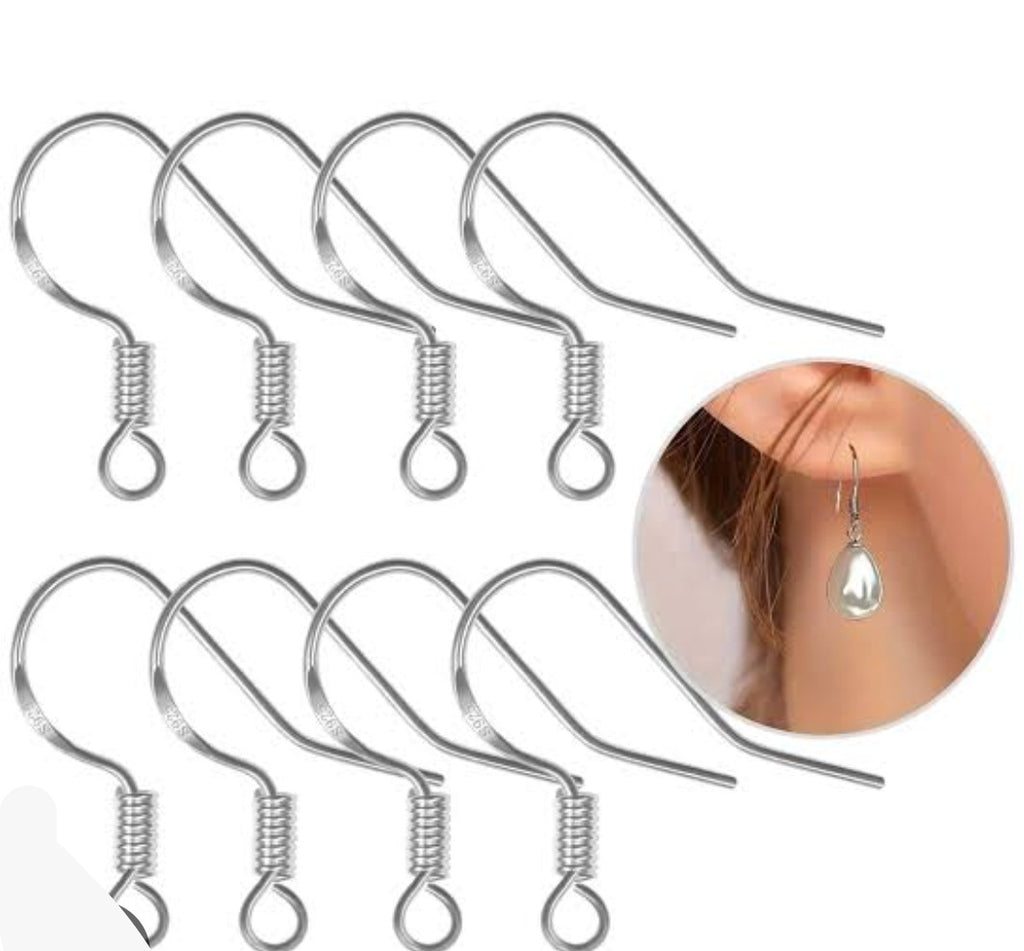 Stainless steel Silver &Gold Earring Hooks (19*20mm) Earring Clasps Finding For Jewelry Making Earring Hooks For Dangle Earrings Making