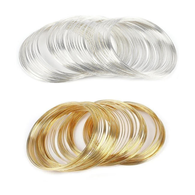 100 Loops Memory Steel Wire – Durable Metal Wire for Bracelets Making